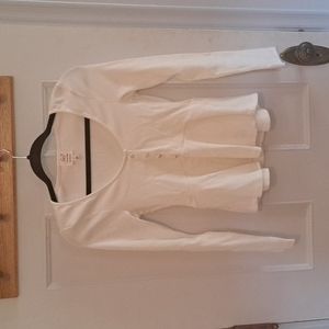 Melina top white shirt blouse ivory
